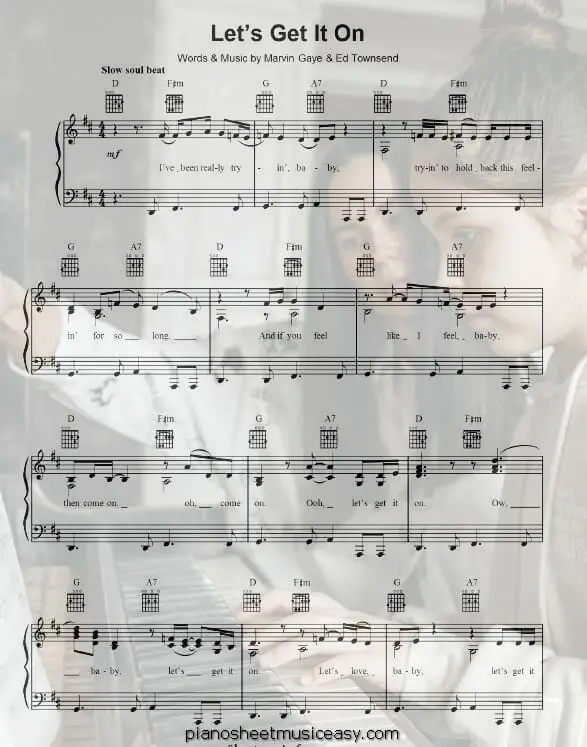 lets get it on printable free sheet music for piano 