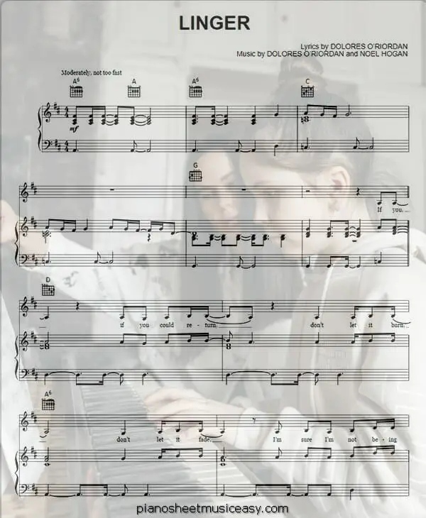 linger printable free sheet music for piano 