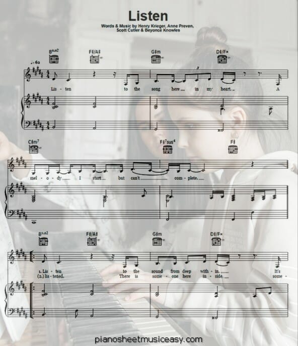 listen printable free sheet music for piano 