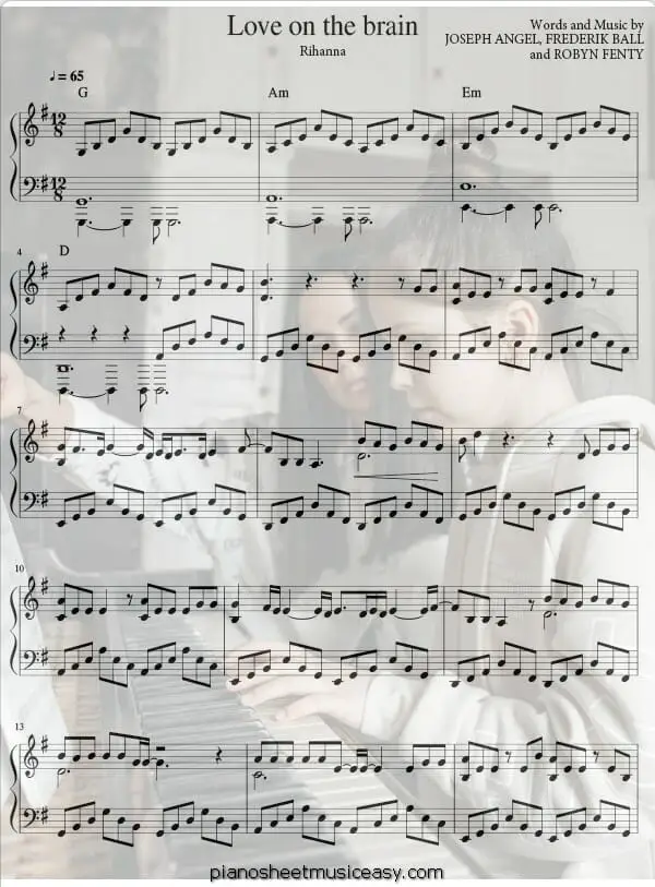 love on the brain printable free sheet music for piano 