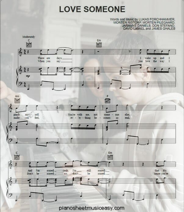 love someone printable free sheet music for piano 
