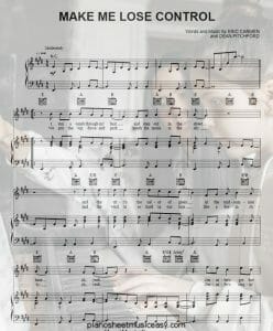 make me lose control sheet music pdf