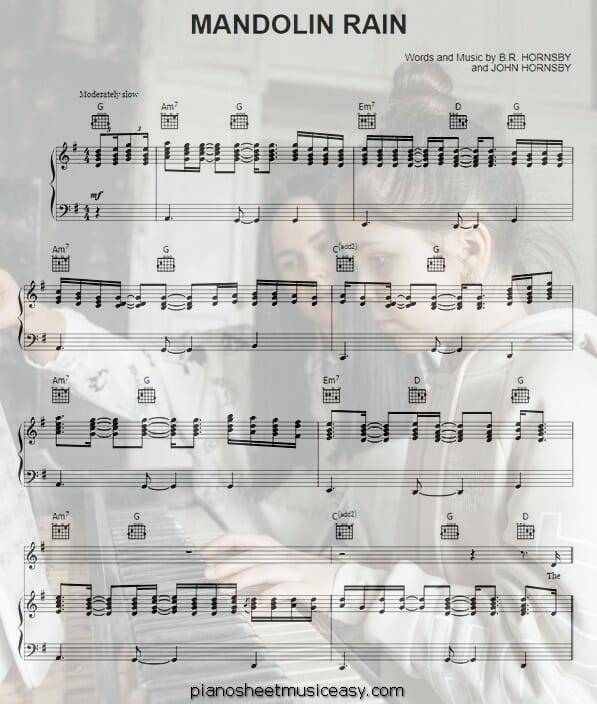 mandolin rain sheet music PDF