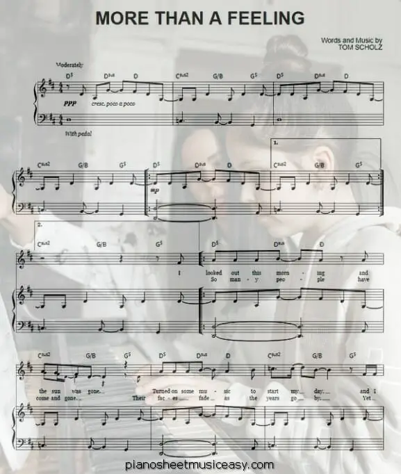 more than a feeling sheet music pdf