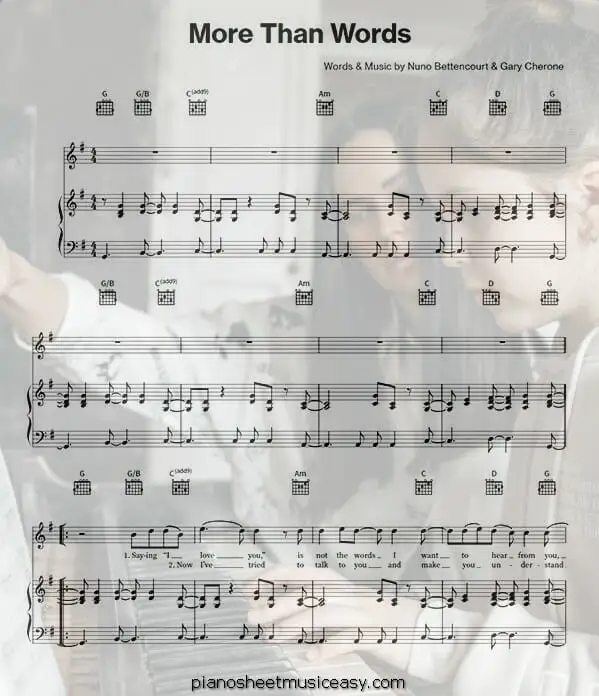 more than words printable free sheet music for piano 