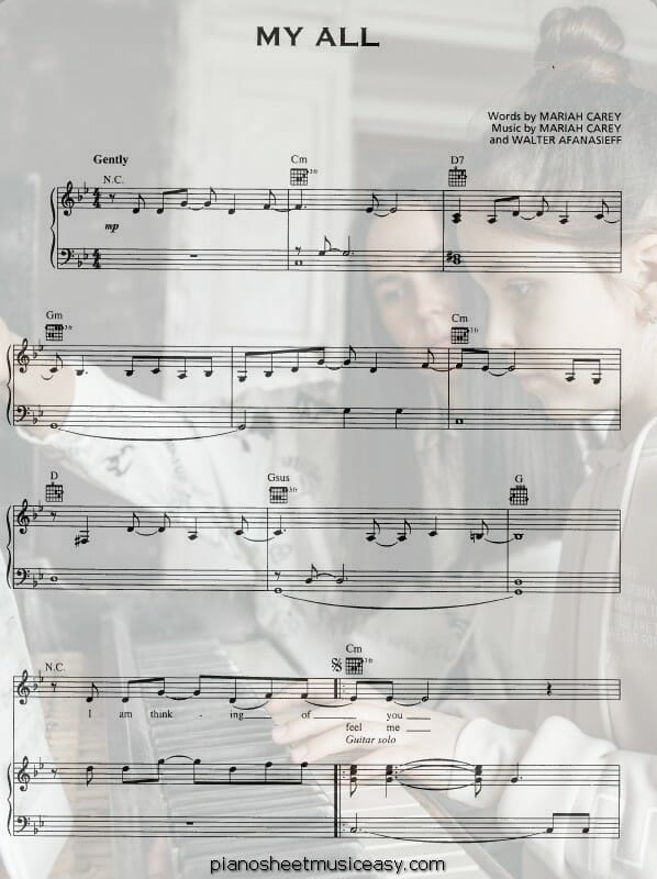 my all printable free sheet music for piano 