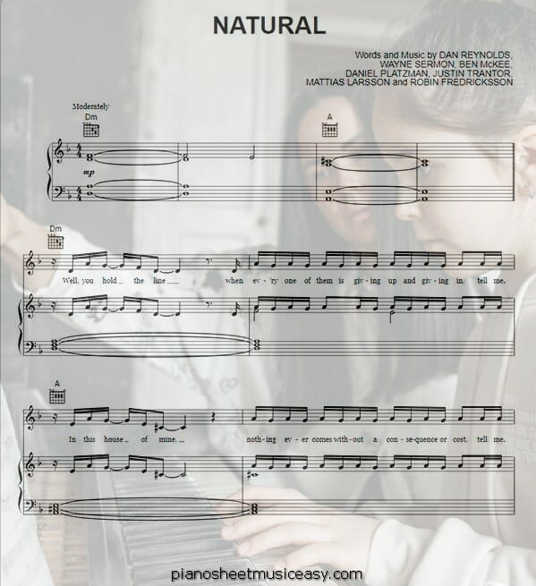 natural printable free sheet music for piano 