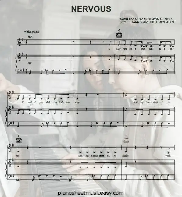 nervous printable free sheet music for piano 