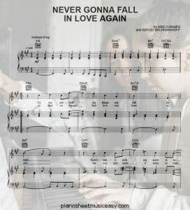 never gonna fall in love again sheet music pdf