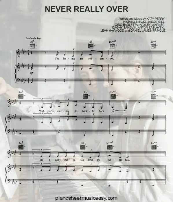 never really over printable free sheet music for piano 