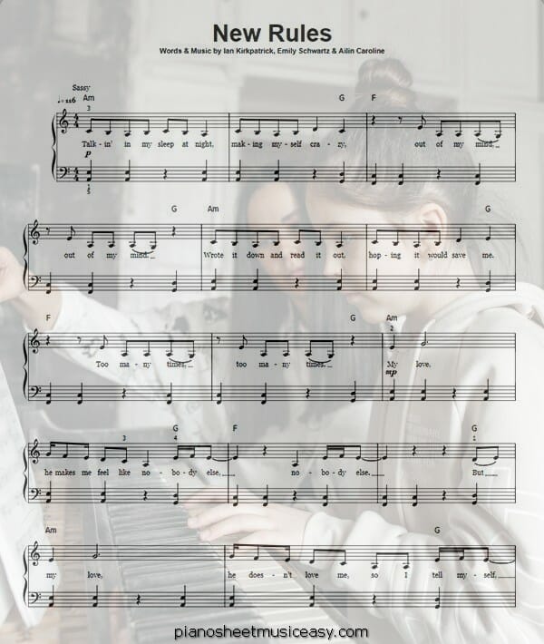 new rules printable free sheet music for piano 
