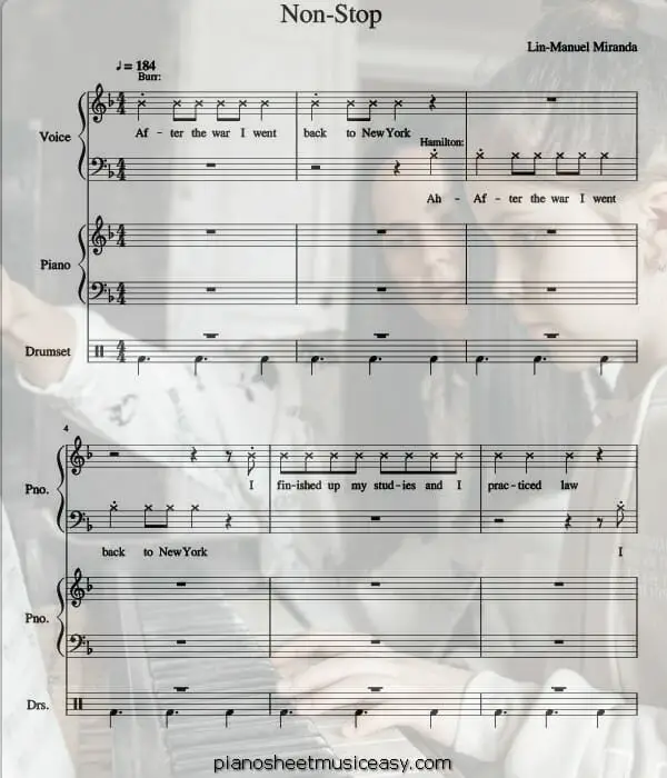 non stop printable free sheet music for piano 