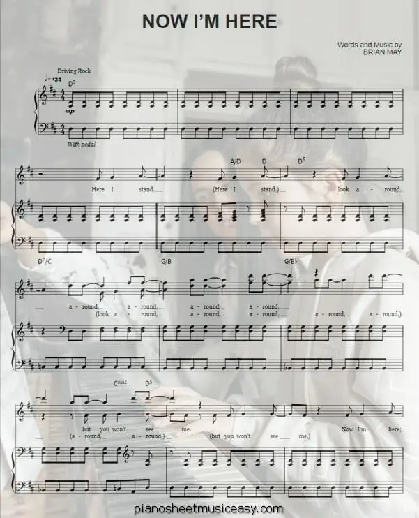 now im here printable free sheet music for piano 