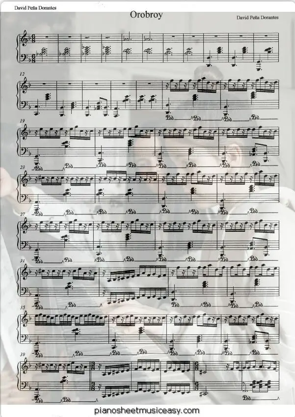 orobroy partitura dorantes printable free sheet music for piano 