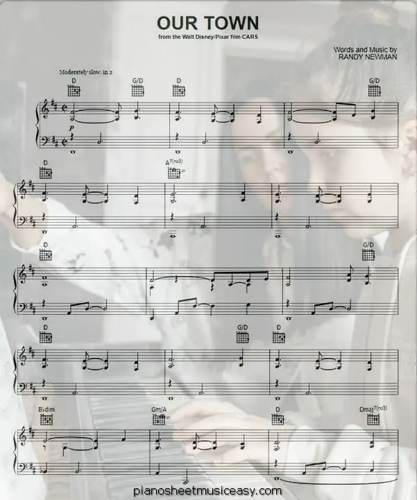 our town printable free sheet music for piano 