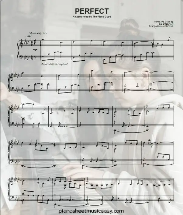 perfect the piano guys printable free sheet music for piano 