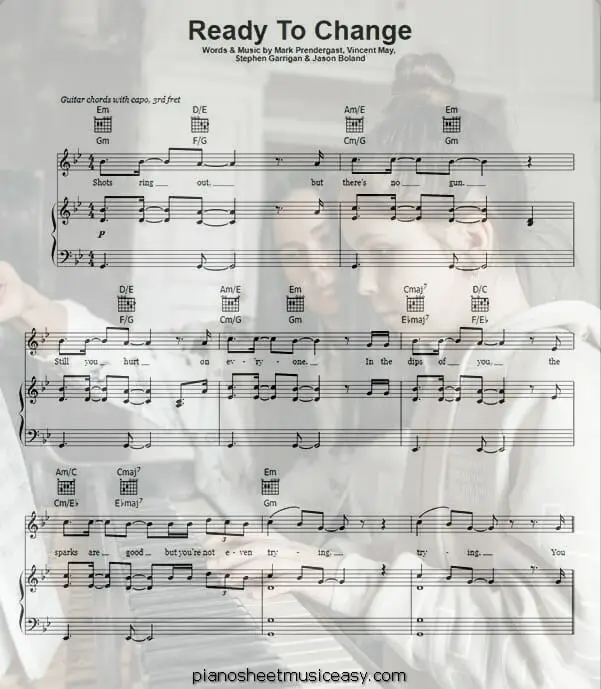 ready to change printable free sheet music for piano 