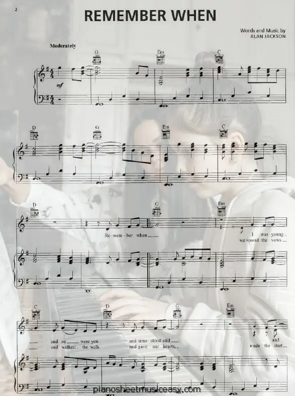 remember when printable free sheet music for piano 