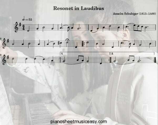 resonet in laudibus flute printable free sheet music for piano 