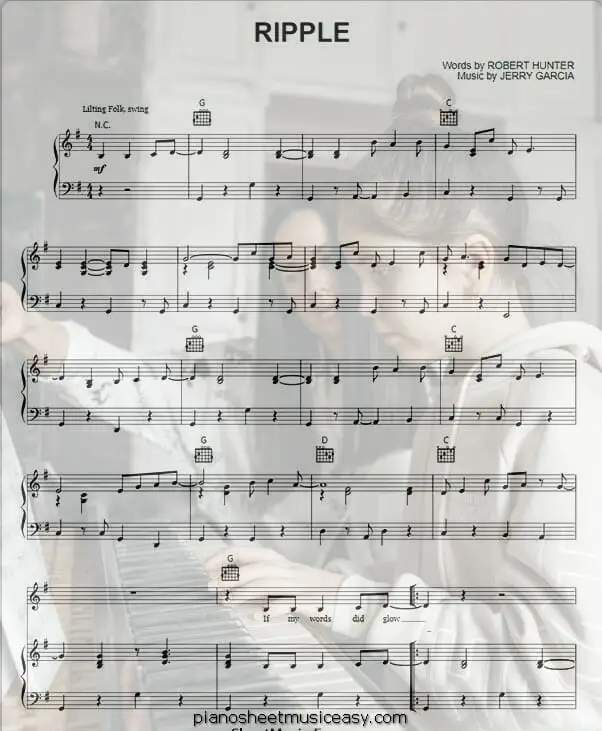 ripple printable free sheet music for piano 