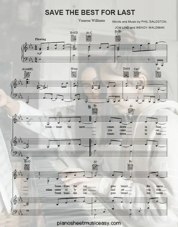 save the best for last printable free sheet music for piano 
