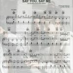 Say you say me sheet music PDF