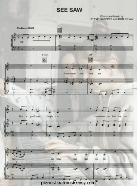 see saw printable free sheet music for piano 