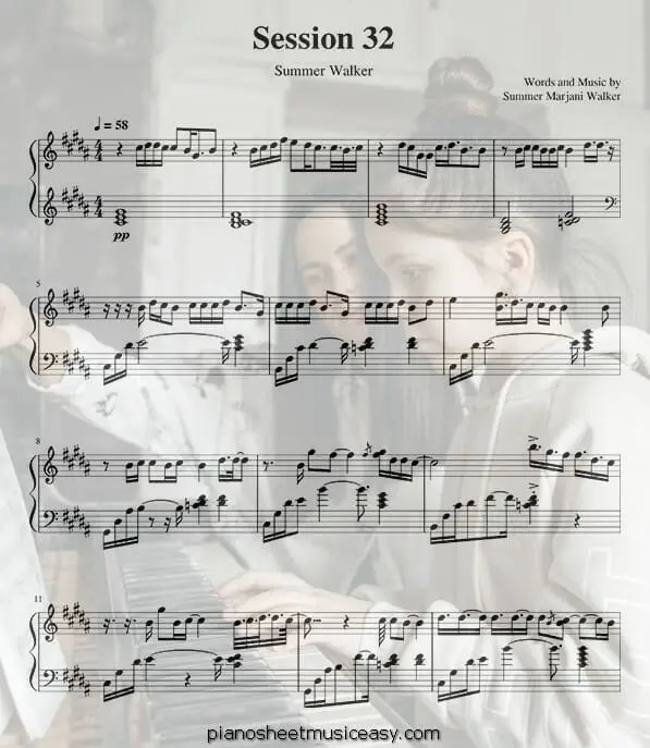 session 32 printable free sheet music for piano 
