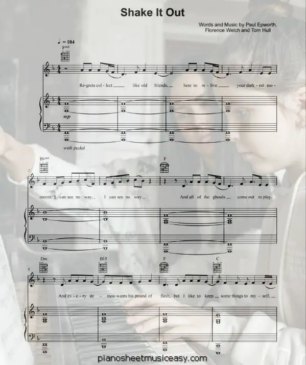shake it out printable free sheet music for piano 