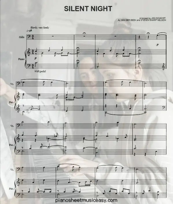 silent night printable free sheet music for piano 