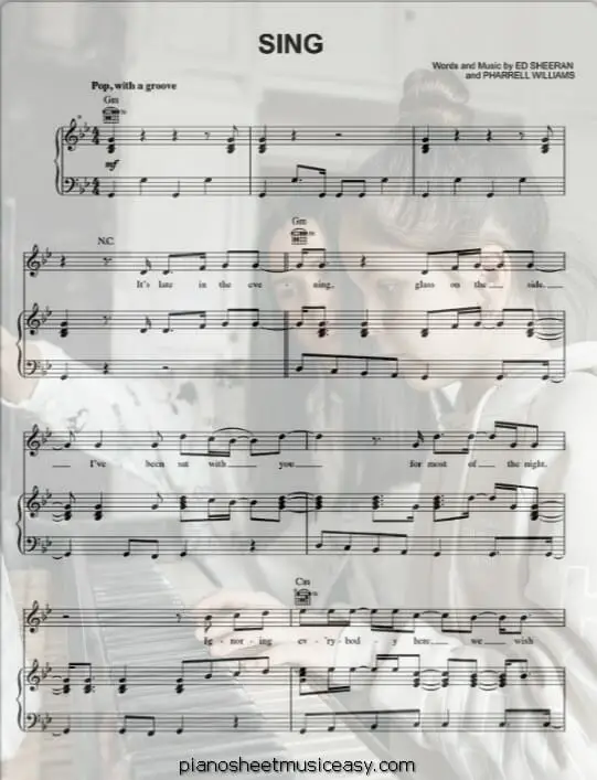 sing ed sheeran printable free sheet music for piano 