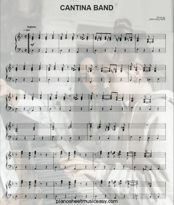 star wars cantina band printable free sheet music for piano 