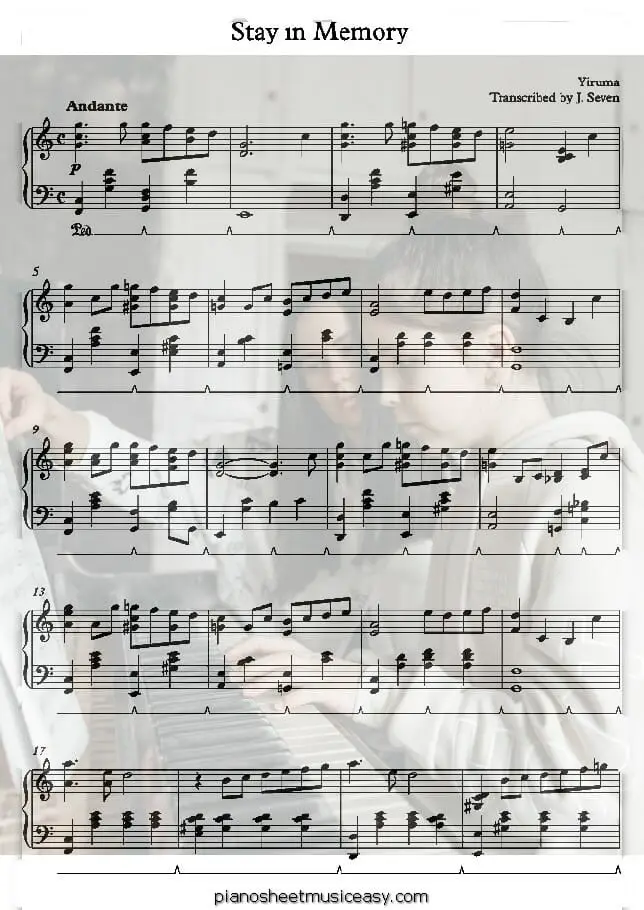 stay in memory printable free sheet music for piano 
