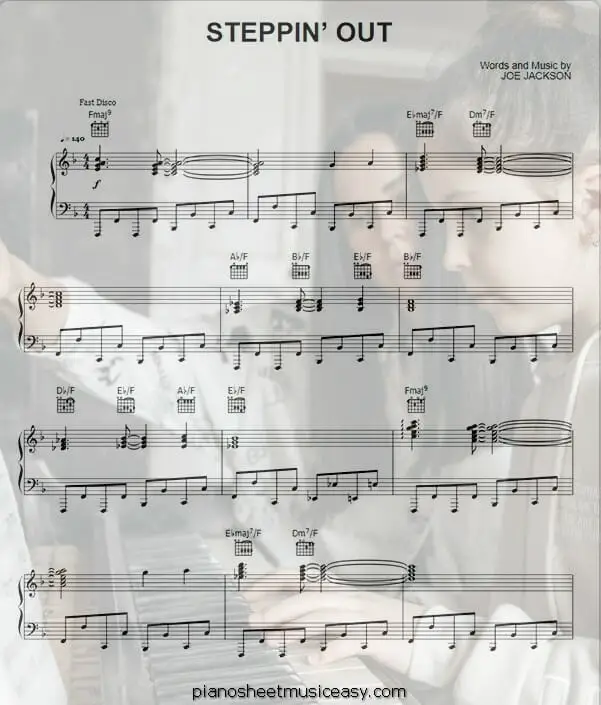 steppin out printable free sheet music for piano 
