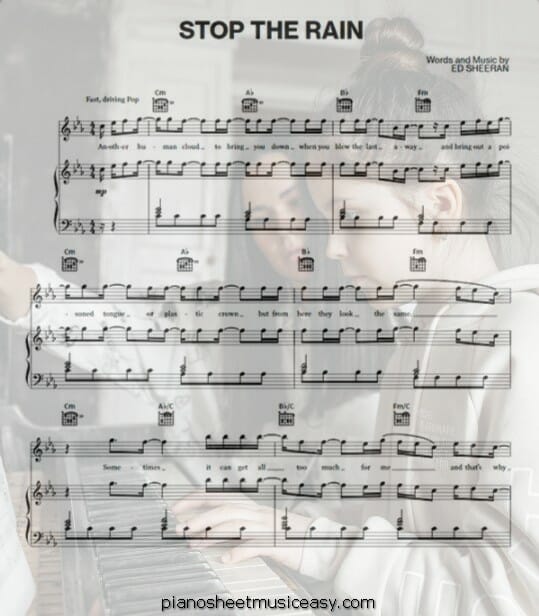 stop the rain printable free sheet music for piano 
