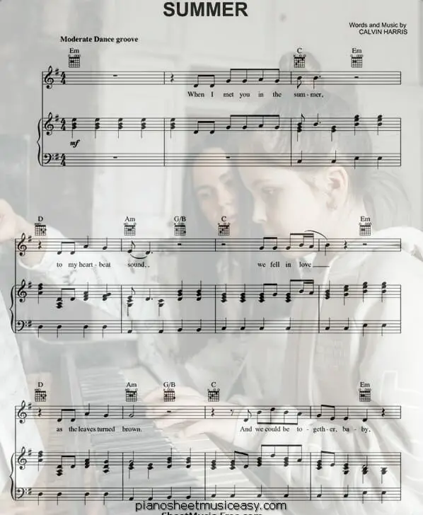 summer printable free sheet music for piano 