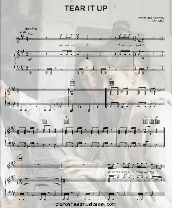 tear it up printable free sheet music for piano 