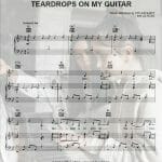 teardrops on my guitar sheet music pdf
