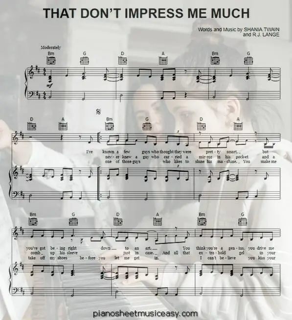 that dont impress me much printable free sheet music for piano 