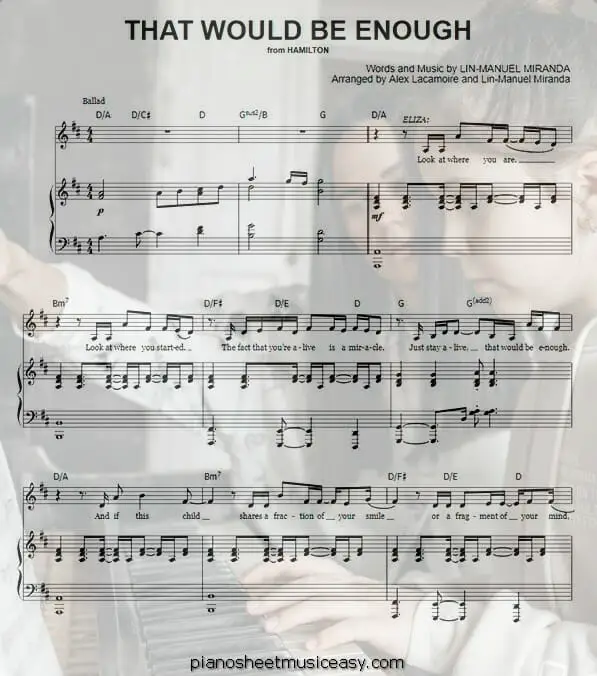 that would be enough printable free sheet music for piano 