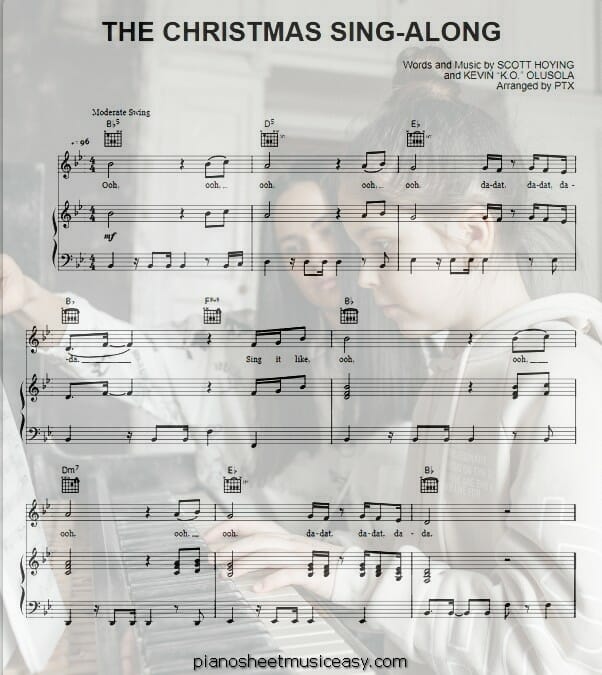 the christmas sing along printable free sheet music for piano 