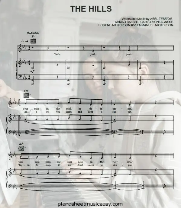 the hills piano printable free sheet music for piano 