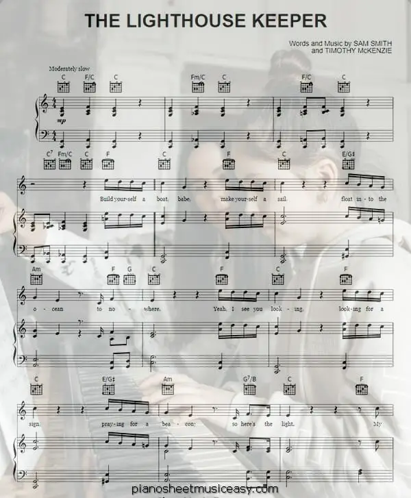 the lighthouse keeper printable free sheet music for piano 