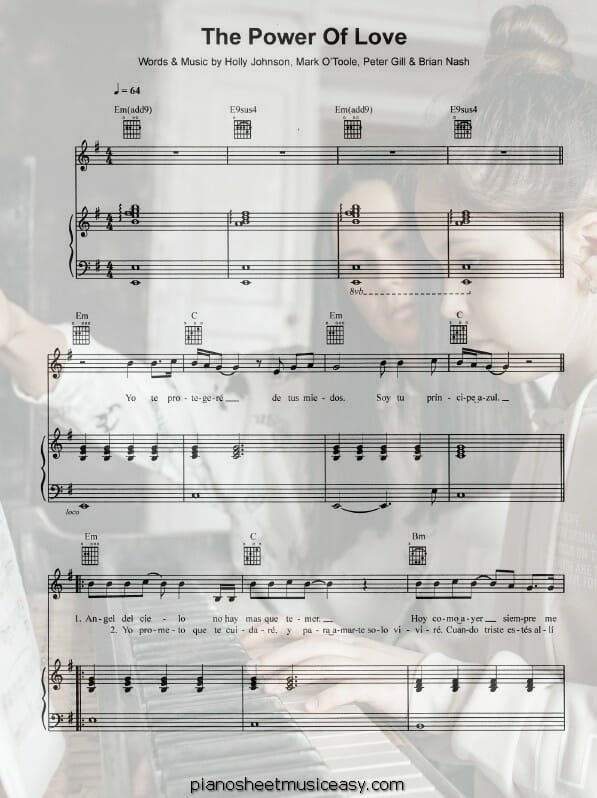 the power of love il divo printable free sheet music for piano 