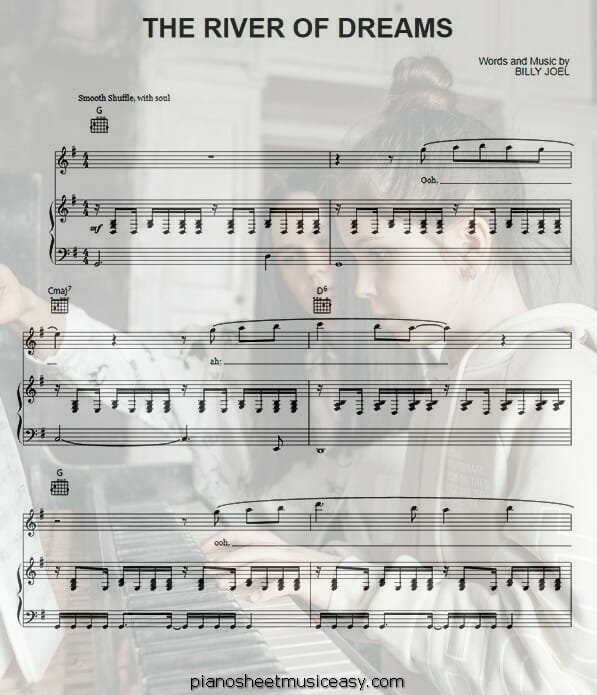 the river of dreams printable free sheet music for piano 