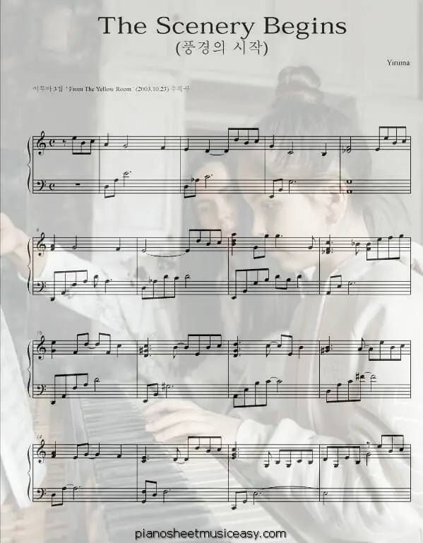 the scenery begins printable free sheet music for piano 