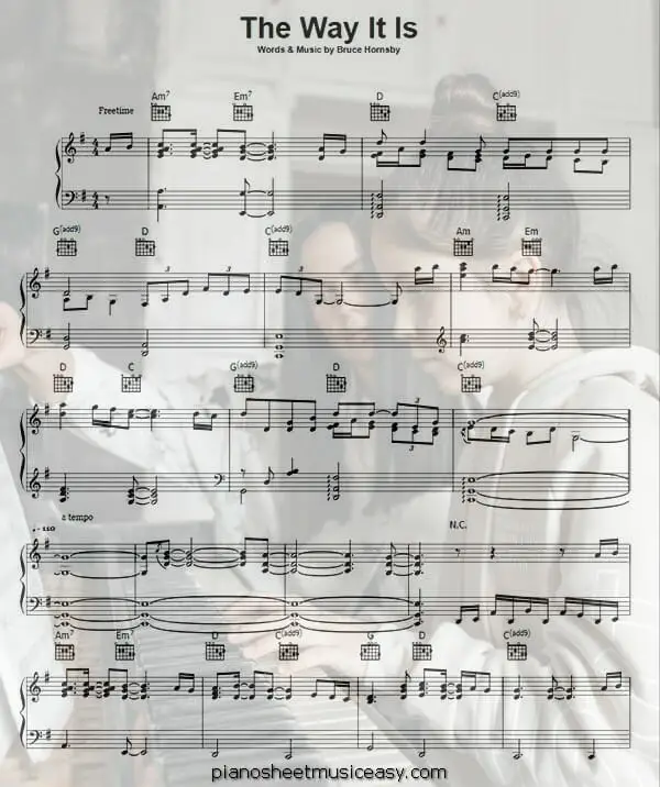 the way it is sheet music pdf