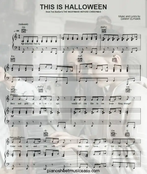 this is halloween printable free sheet music for piano 