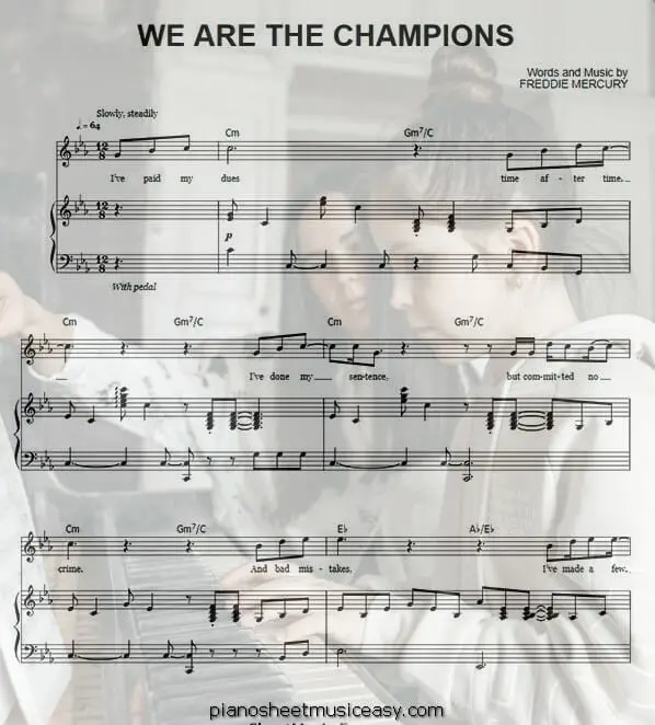 Rudyard Kipling colina Ilustrar We are the champions sheet music -Queen