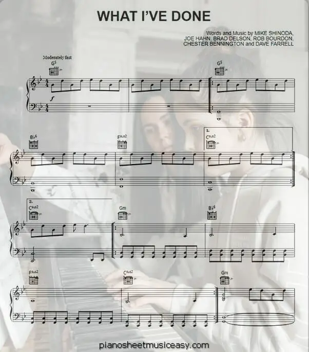 what ive done printable free sheet music for piano 